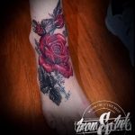 татуировка на роза на стъпалото - снимка пример за завършена татуировка от 23.05.2016 г. 5