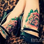 татуировка на роза на крака - снимка пример за завършена татуировка от 23.05.2016 г. 6