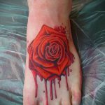 татуировка на роза на крака - снимка пример за завършена татуировка от 23.05.2016 г. 8