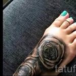 татуировка на роза на крака - снимка пример за завършена татуировка от 23.05.2016 г. 11