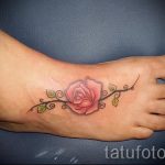 татуировка на роза на крака - снимка пример за завършена татуировка от 23.05.2016 г. 16