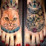 татуировка на котка на крак 1