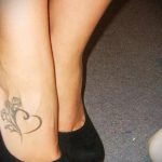 татуировка на сърцето на крака 2
