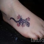 татуировка на гущер на крака 4