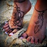 татуировка мандала на крака 1