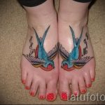 schlucken Tätowierung zu Fuß - Beispielfoto des fergent Tätowierung auf 2016.05.23 1