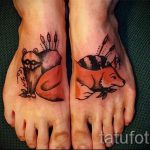 tatouage sur le renard de pied 1