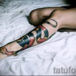 татуировка на краката змия 4