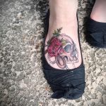 Татуировки на краката Череп 3