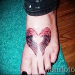 татуировка крила на крака - снимка пример за завършена татуировка от 23.05.2016 1