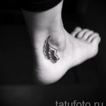 татуировка крила на крака - снимка пример за завършена татуировка от 23.05.2016 г. 6