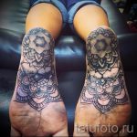 татуировка мандала на стъпалото - снимков пример за завършена татуировка от 23.05.2016 г. 3