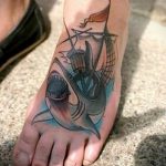 татуировка на крака на акула - снимка пример за завършена татуировка от 23.05.2016 г. 3