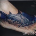 татуировка на крака на акула - снимка пример за завършена татуировка от 23.05.2016 г. 4