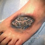 татуировка на крака диамант - снимка пример за завършена татуировка от 23.05.2016 г. 1