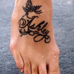 татуировка на женско стъпало - снимка пример за завършена татуировка от 23.05.2016 г. 3