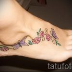 татуировка на женско стъпало - снимка пример за завършена татуировка от 23.05.2016 г. 4