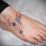 татуировка на женско стъпало - снимка пример за завършена татуировка от 23.05.2016 г. 8