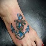 татуировка на женско стъпало - снимка пример за завършена татуировка от 23.05.2016 г. 12