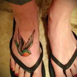 татуировка на крака на лястовица - снимка пример за завършена татуировка от 23.05.2016 г. 2