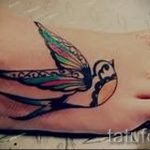 татуировка на крака на лястовица - снимка пример за завършена татуировка от 23.05.2016 г. 4