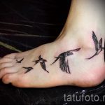 татуировка на крака на лястовица - снимка пример за завършена татуировка от 23.05.2016 г. 6