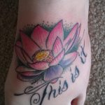 татуировка на крака лотос - снимка пример за завършена татуировка от 23.05.2016 3