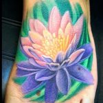 татуировка на крака лотос - снимка пример за завършена татуировка от 23.05.2016 г. 5