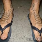 татуировка на мъжки крак - снимка пример за завършена татуировка от 23.05.2016 17