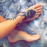 татуировка на елен крак - снимка пример за завършена татуировка от 23.05.2016 г. 2