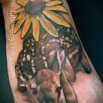 татуировка на елен крак - снимка пример за завършена татуировка от 23.05.2016 г. 3