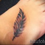 татуировка на крака на перо - снимка пример за завършена татуировка от 23.05.2016 г. 4