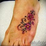 татуировка с цветя на крака - снимка пример за завършена татуировка от 23.05.2016 г. 4