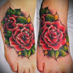 татуировка с цветя на крака - снимка пример за завършена татуировка от 23.05.2016 г. 5