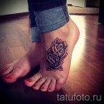 татуировка с цветя на крака - снимка пример за завършена татуировка от 23.05.2016 г. 12