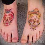 татуировка на краката на череп - снимков пример за завършена татуировка от 23.05.2016 г. 1
