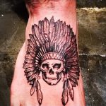 татуировка на краката на череп - снимков пример за завършена татуировка от 23.05.2016 г. 3