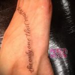 надпис за татуировка на стъпалото - снимков пример за завършена татуировка от 23.05.2016 г. 7