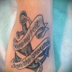 татуировка надпис на стъпалото - снимка пример за завършена татуировка от 23.05.2016 18