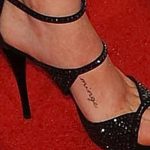 татуировка надпис на стъпалото - снимка пример за завършена татуировка от 23.05.2016 23