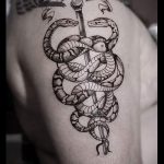 Caduceus tetoválás fotó - a boldogság és a jó szerencse szimbóluma tetoválás fotó 2170 tatufoto.ru