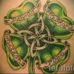 Tetoválás Négylevelű lóhere fotó - tetováló fény a jó szerencseért 1401 tatufoto.ru