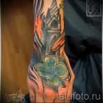Négylevelű lóhere tetoválás fotó - tetoválás szerencse gazdagság 1009 tatufoto.ru