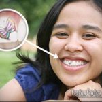 tetoválás a fogakon # 732 a minta klassz változata, amely sikeresen használható változtatásra és tetoválásként történő alkalmazásra a fogakon