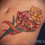 татуировка мама номер 6 - готина версия на картината, която може успешно да се използва за промяна и прилагане като татуировка майка и дъщеря