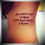 татуировка надписи по краищата