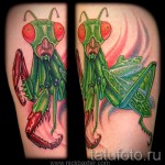 Rovartetoválás fényes imádkozó sáska