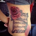 tetovaže bilješke ruže - fotografija gotove tetovaže s 02082016 1198 tatufoto.ru