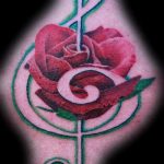 tetovaže bilješke ruže - fotografija gotove tetovaže s 02082016 2199 tatufoto.ru