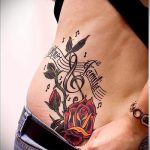 tetovaže bilješke ruže - fotografija gotove tetovaže s 02082016 4201 tatufoto.ru